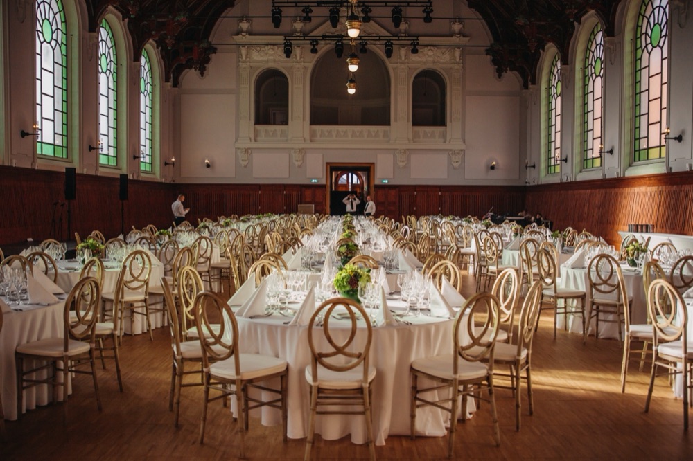 Gala dinner set up in the Royal Riding Hall
